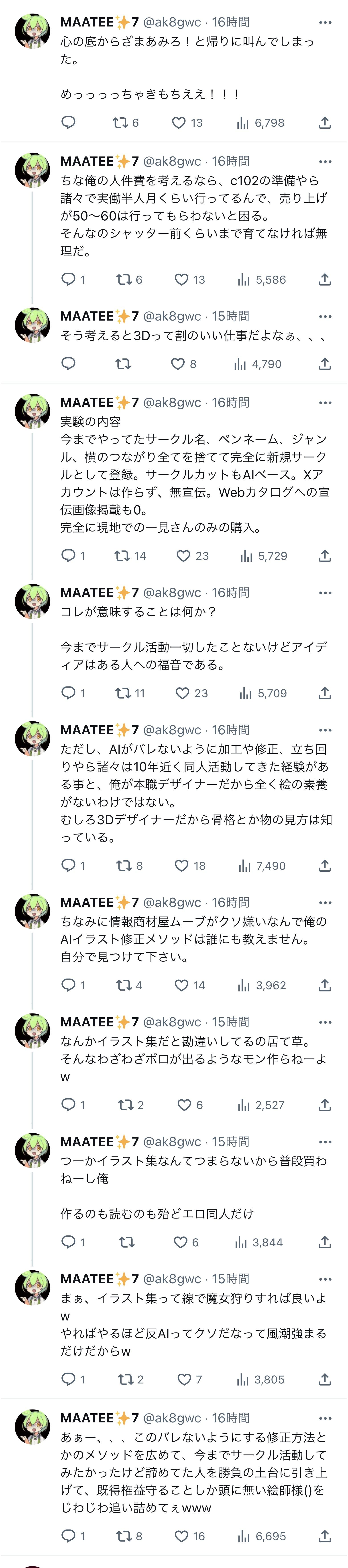 【悲報】AI絵師「コミケでAI使ってるの隠して同人誌売る実験してみた」→オタクくん達、誰もAIだと見抜けずwwwwwwwwwww  [426633456]\n_2